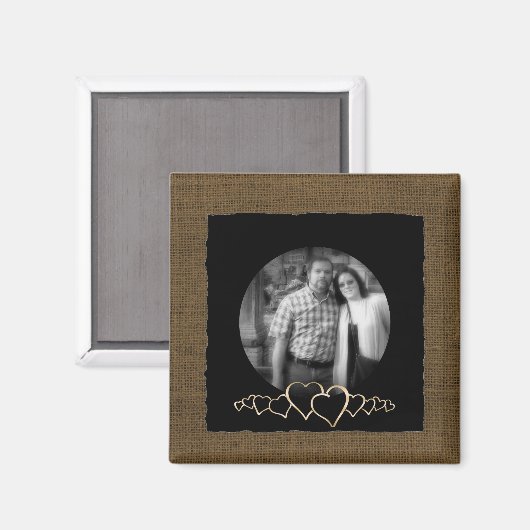 DIY Create your own | Rustikales Personalisiertes Magnet (Vorderseite/Rückseite)