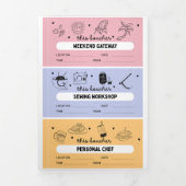 DIY Custom Activity Coupons Trifold Card Dreifach Gefaltete Karte (Cover)