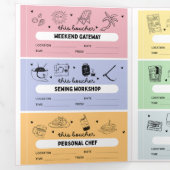 DIY Custom Activity Coupons Trifold Card Dreifach Gefaltete Karte (Innen Erste Seite)