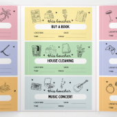 DIY Custom Activity Coupons Trifold Card Dreifach Gefaltete Karte (Innenseite Mitte)