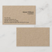 DIY Custom Beruflich Modern Elegante Luxe Kraft Visitenkarte (Vorne/Hinten)