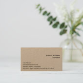 DIY Custom Beruflich Modern Elegante Luxe Kraft Visitenkarte (Stehend Vorderseite)