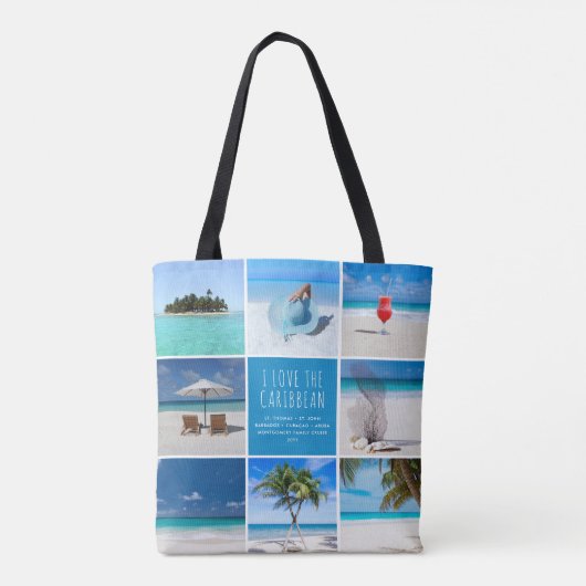 DIY Custom Destination Travel Foto Collage Tasche (Rückseite)