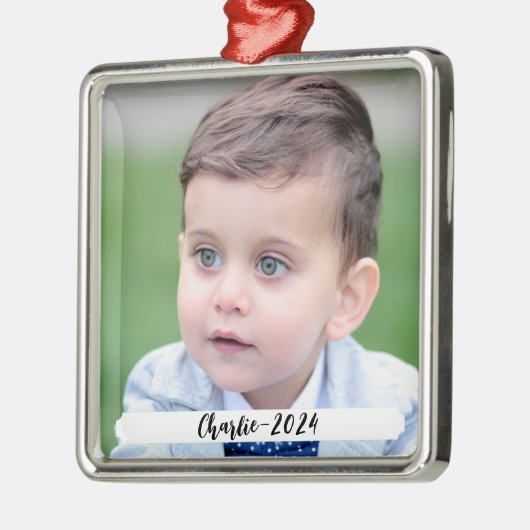 DIY Custom Foto and Text Christmas Metal Ornament (Links)