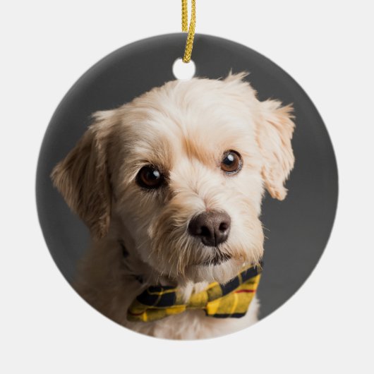 DIY Custom Foto Weihnachten Keramik Ornament (Vorne)