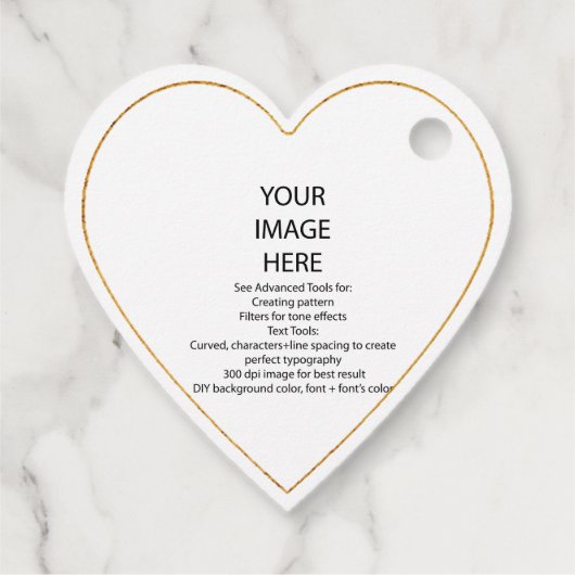 DIY Custom Imitats Gold Trim, kleine Herz-Günstig  Geschenkanhänger (Rückseite)