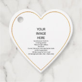 DIY Custom Imitats Gold Trim, kleine Herz-Günstig  Geschenkanhänger (Vorderseite)