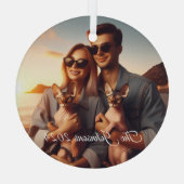 DIY Custom Memable Sphynx Cat Family Pet Ornament Aus Glas (Rückseite)