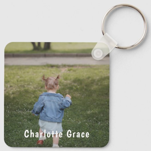 DIY Custom Personalized Photo and Name Schlüsselanhänger (Rückseite)