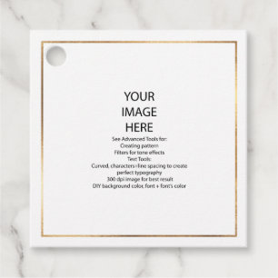 DIY Custom Small Square Imitate Gold Frame Hang Geschenkanhänger