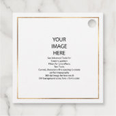 DIY Custom Small Square Imitate Gold Frame Hang Geschenkanhänger (Rückseite)