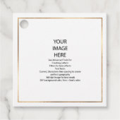 DIY Custom Small Square Imitate Gold Frame Hang Geschenkanhänger (Vorderseite)