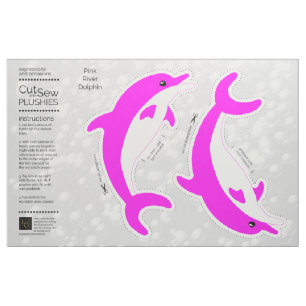 DIY Cut & Sew Plush Pink River Dolphin Stoff