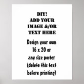 DIY Design Ihre eigenen 16 x 20 oder ein beliebige Poster (Vorne)