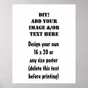 DIY Design Ihre eigenen 16 x 20 oder ein beliebige Poster