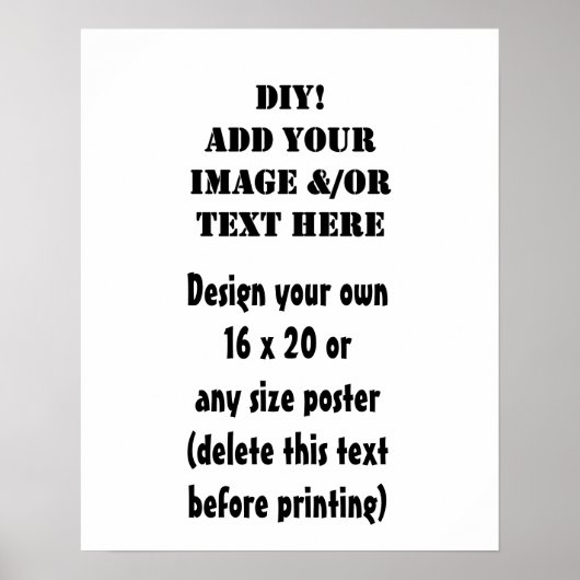 DIY Design Ihre eigenen 16 x 20 oder ein beliebige Poster (Vorne)