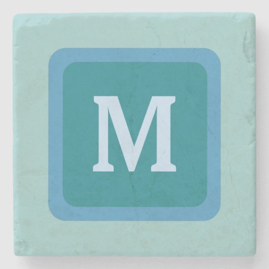 DIY Design your own Monogram Stone Untersetzer V13 (Vorderseite)