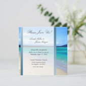 DIY Destination Beach Hochzeitsvorlage Einladung (Stehend Vorderseite)
