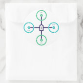 DIY Drone Quad+ Aufkleber (Tasche)