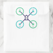 DIY Drone QuadX Aufkleber (Tasche)