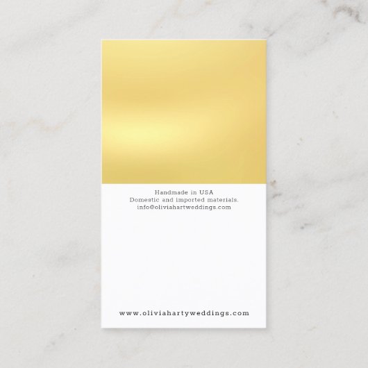 DIY Earring Jewelch Bow Card Imitate Gold Swash Lo Visitenkarte (Rückseite)