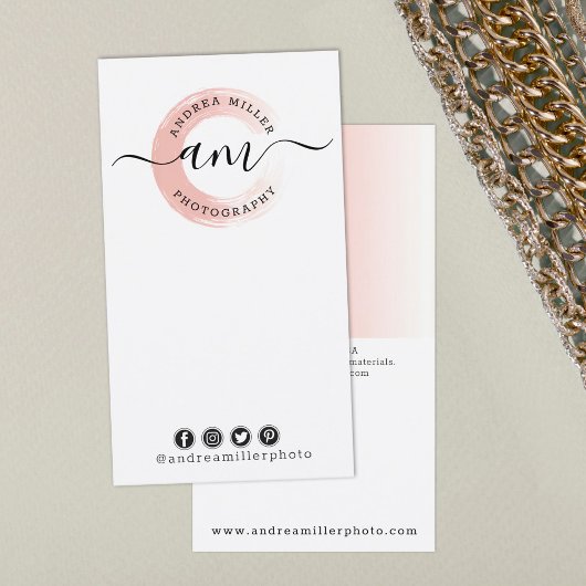 DIY Earring Jewelch Bow Card Rose Gold Swash Logo Visitenkarte