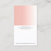 DIY Earring Jewelch Bow Card Rose Gold Swash Logo Visitenkarte (Rückseite)