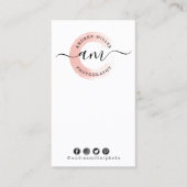 DIY Earring Jewelch Bow Card Rose Gold Swash Logo Visitenkarte (Vorderseite)