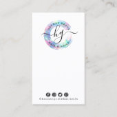 DIY Earring Jewelry Bow Card Rainbow Pastel Swash Visitenkarte (Vorderseite)