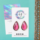 DIY Earring Jewelry Bow Card Rainbow Pastel Swash Visitenkarte