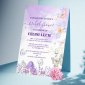 DIY Elegangold und Lila Butterfly Bridal Showe Einladung