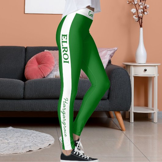 DIY Elegant Faith Base Bible Verse On Classy Green Leggings