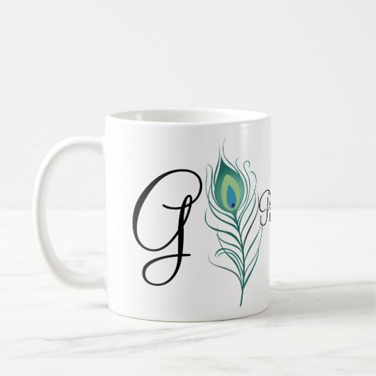 DIY Elegant Peacock Feather Kaffeetasse (Links)