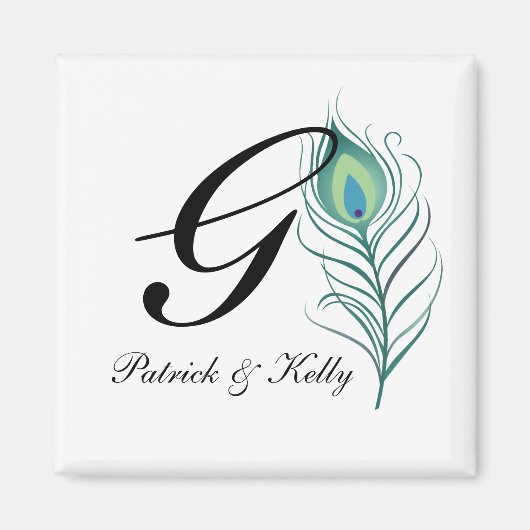 DIY Elegant Peacock Feather Magnet (Vorne)