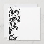 DIY Elegant Save the Date in Schwarz und Weiß (Rückseite)