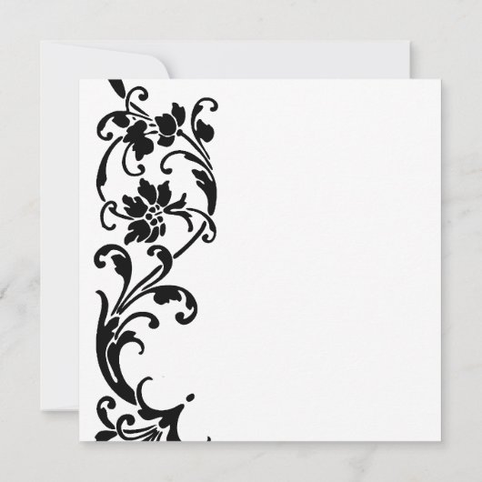 DIY Elegant Save the Date in Schwarz und Weiß (Rückseite)