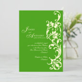 DIY Elegante Einfachheit in Emerald und Cream Einladung (Stehend Vorderseite)