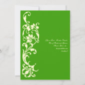 DIY Elegante Einfachheit in Emerald und Cream Einladung (Rückseite)