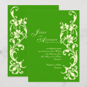 DIY Elegante Einfachheit in Emerald und Cream Einladung (Vorne/Hinten)