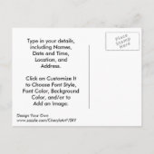 DIY entwerfen Sie Ihre eigenen Hochzeitseinladunge Einladungspostkarte (Rückseite)