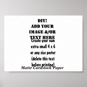 DIY Erstellen Sie Ihr eigenes 7 x 5 Matte Cardstoc Poster