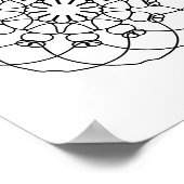 DIY Erwachsene Farbseite Mandala Poster Wand an Wa (Ecke)