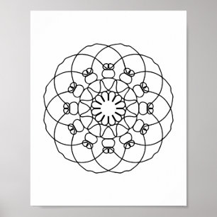 DIY Erwachsene Farbseite Mandala Poster Wand an Wa