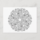 DIY Erwachsenenfärbung in Mandala Line Art Design Postkarte (Vorderseite)