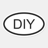 DIY Euro Style Oval Aufkleber (Vorderseite)