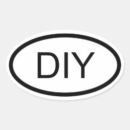 DIY Euro Style Oval Aufkleber