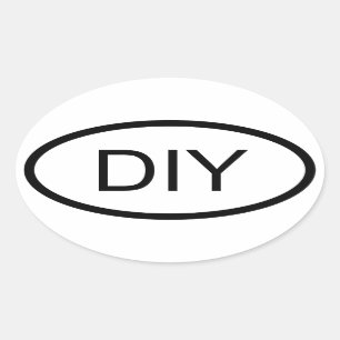 DIY Euro Style Oval Aufkleber