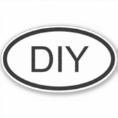 DIY Euro Style Oval Form Aufkleber (Vorderseite)