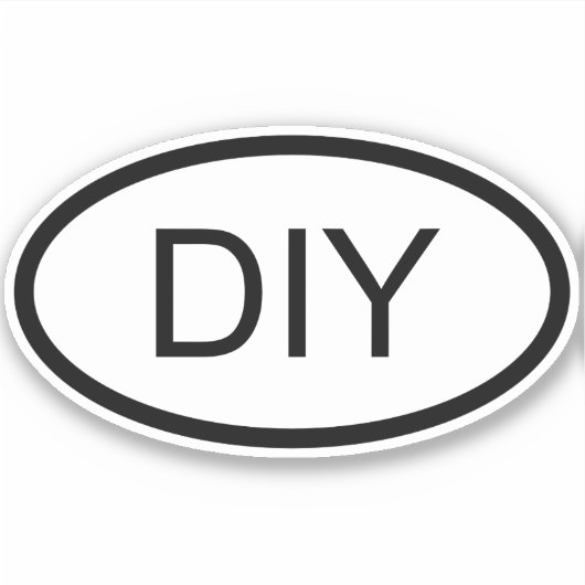 DIY Euro Style Oval Form Aufkleber (Vorderseite)