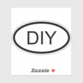 DIY Euro Style Oval Form Aufkleber (Blatt)